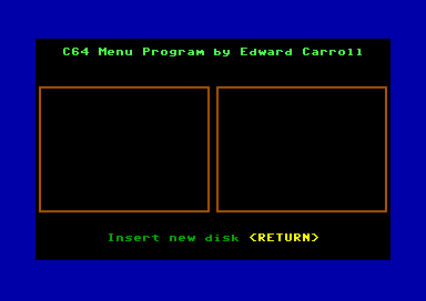 C64 Menu Program