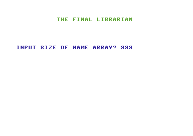 The Final Librarian