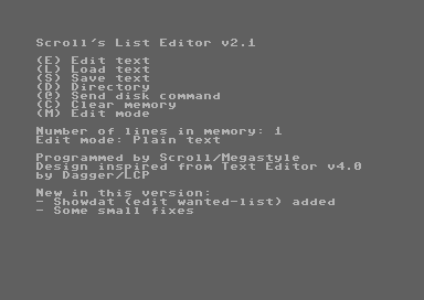 Scroll's List Editor V2.1