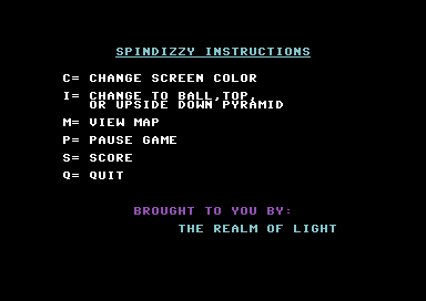 Spindizzy Instructions