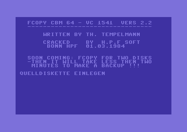FCopy CBM 64 - VC 1541 V2.2 [german]