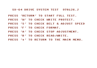 SX-64 Drive System Test 970126.J