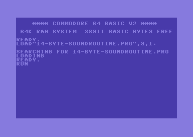14 byte soundroutine