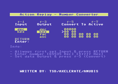 Action Replay Number Converter