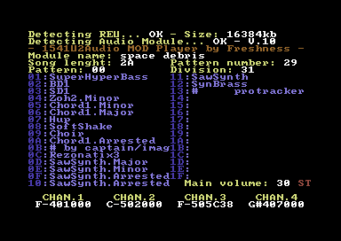 CSDb] - Ultimate Audio MOD Player by Freshness (2012)