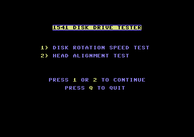 1541 Disk Drive Tester