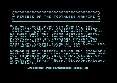 Revenge of the Toothless Vampire