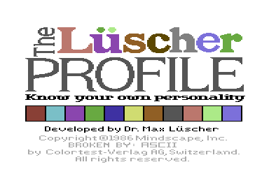 The Lüscher Profile
