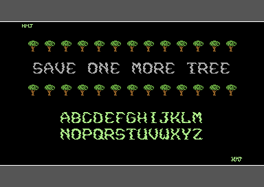 Save One More Tree - Fontset