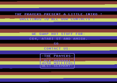 The Prayers Contact Note