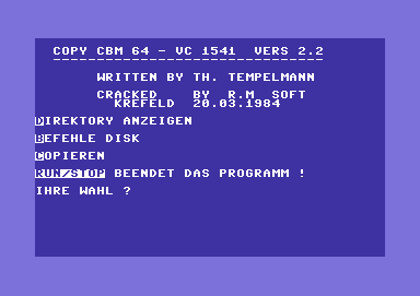 Copy CBM 64 - VC 1541 V2.2 [german]