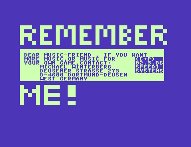Remember Me!