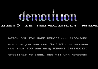 Demolition!!!