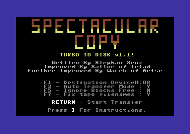 Spectacular Copy Turbo 2 Disk V1.1