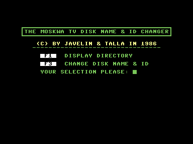 The Moskwa TV Disk Name & ID Changer