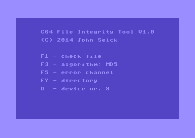 C64 File Integrity Tool V1.0