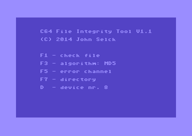C64 File Integrity Tool V1.1