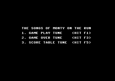 The Songs of Monty on the Run