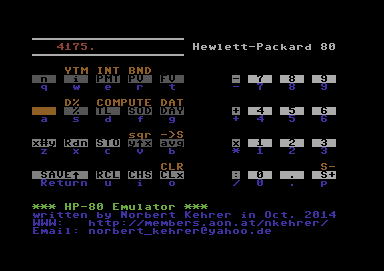 HP-80 Calculator Emulator