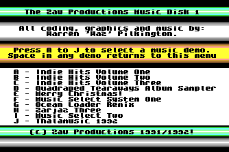 The Zaw Productions Music Disk 1