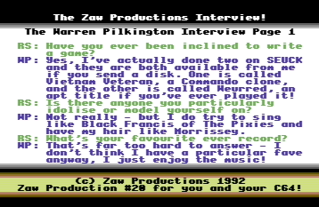 The Zaw Productions Interview