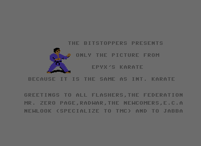The Picture from Epyx's Karate