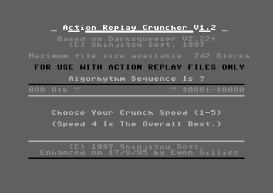 Action Replay Cruncher V1.2