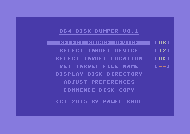 D64 Disk Dumper V0.1