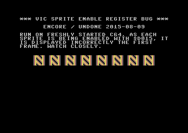Vic sprite enable register bug