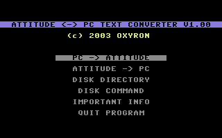 Attitude/PC Text Converter V1.00