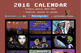2016 C64-Retroinvaders Calendar: Commodore Manía Awards 2014-2015
