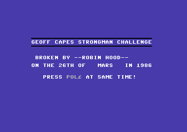 Geoff Capes Strongman Challenge