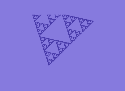 REAL Sierpinski Triangle Fractal [193 bytes]