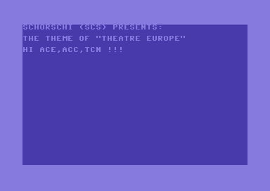 The Theme of Theatre Europe