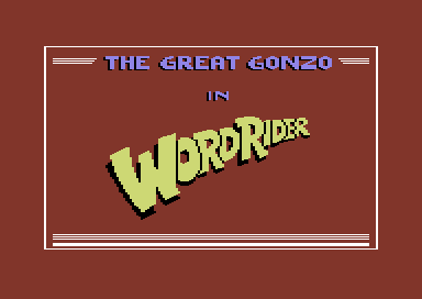 The Great Gonzo in WordRider