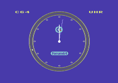 Analogue Clock in V2 Basic with Supergrafik Extension