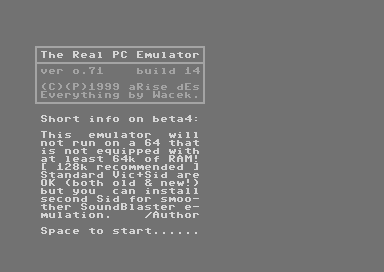 The Real PC Emulator V0.7 Build 14