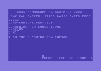 I Am the Flashing C64 Cursor