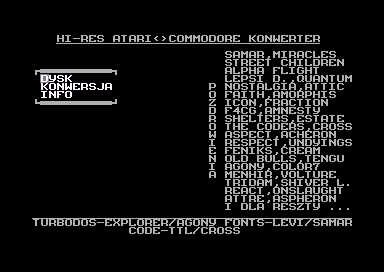 Hi-Res Atari <> C64 Konwerter