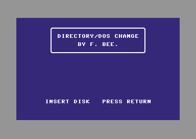 Directory/DOS Change