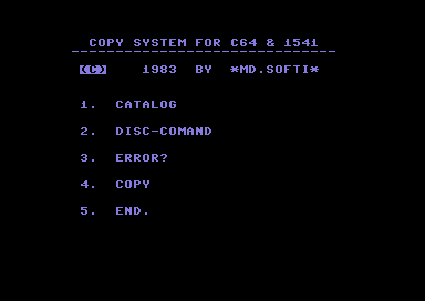 Copy System for C64 & 1541