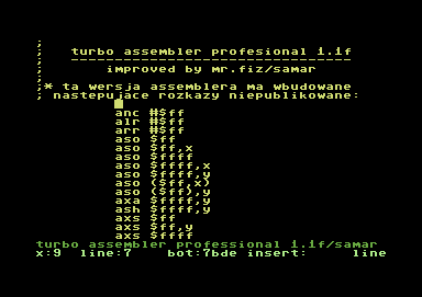 Turbo Assembler Profesional V1.1F