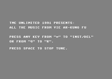 All the Music from Yie Ar Kung-Fu