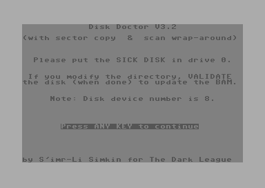 Disk Doctor V3.2