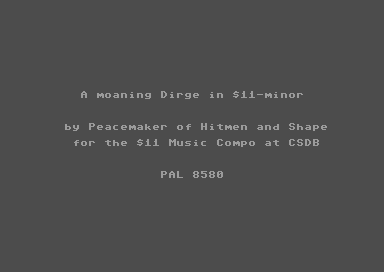A Moaning Dirge in $11-minor