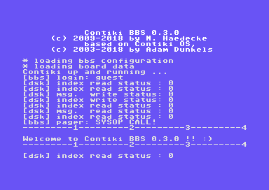 Contiki BBS V0.3.0
