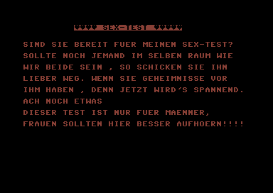 Sex Test [german]