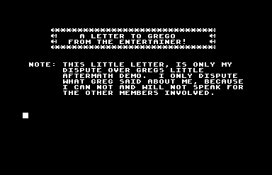 A Letter to Grego