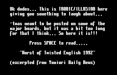 Worst of Twisted English 1992