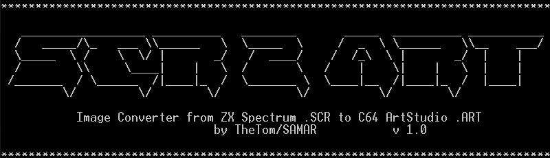Image Converter from ZX Spectrum .SCR to C64 ArtStudio .ART